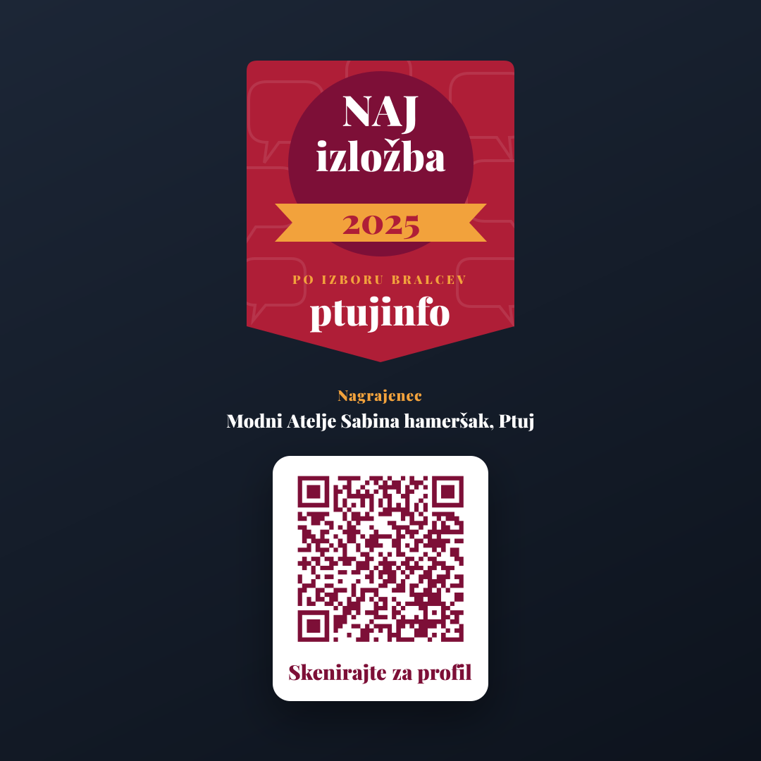 Predogled (Instagram / FB objava) za Modni Atelje Sabina hameršak, Ptuj