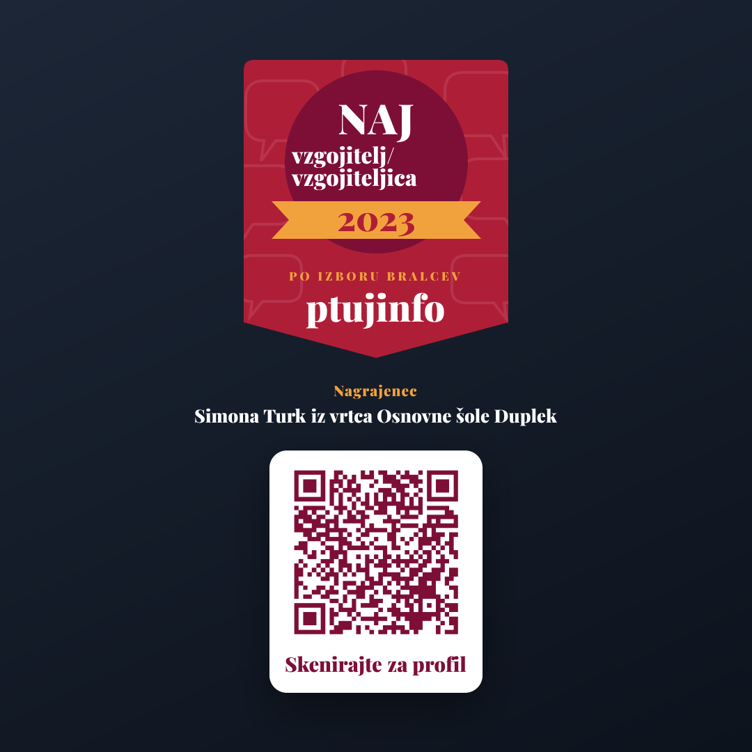 Predogled (Instagram / FB objava) za Simona Turk iz vrtca Osnovne šole Duplek
